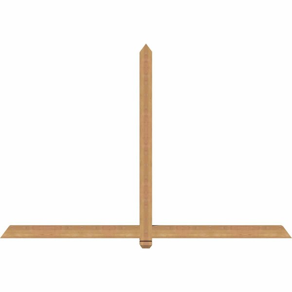 Ekena Millwork Eugene Smooth Timber Gable Bracket, Western Red Cedar, 84"W x 56"H x 3 1/2"D x 3 1/2"F, 16/12 Pitch GBW084X56X0404EUG00SWR - main